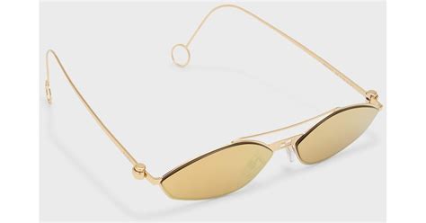 fendi geometric rimless aviator sunglasses.